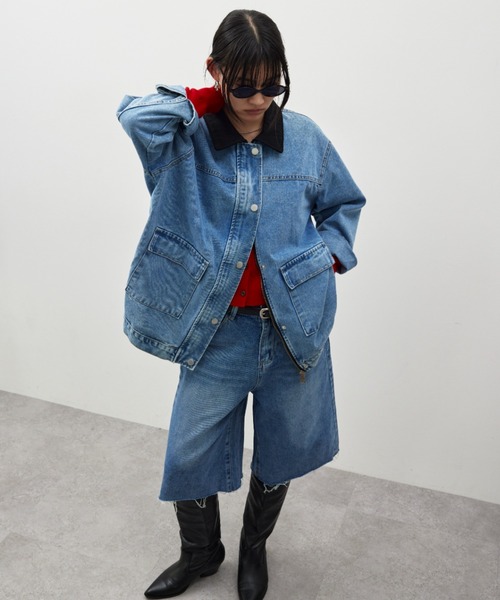 HANNE デニムジャケット gジャン デニムカバーオールジャケット