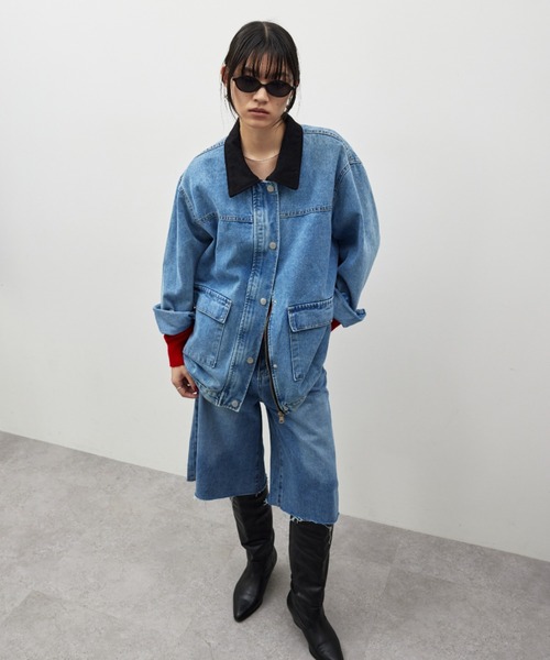 HANNE デニムジャケット gジャン デニムカバーオールジャケット