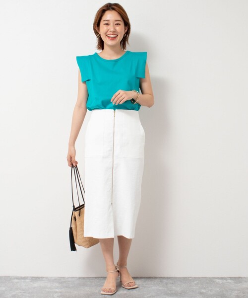 「NOLLEY'S Sophi」 タイトスカート 36 オフホワイト レディース_画像3