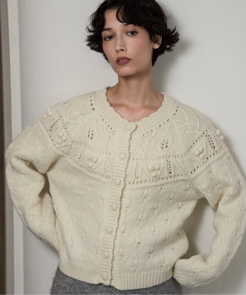 lawgy（ラウジー） カーディガン scallop collar cardigan