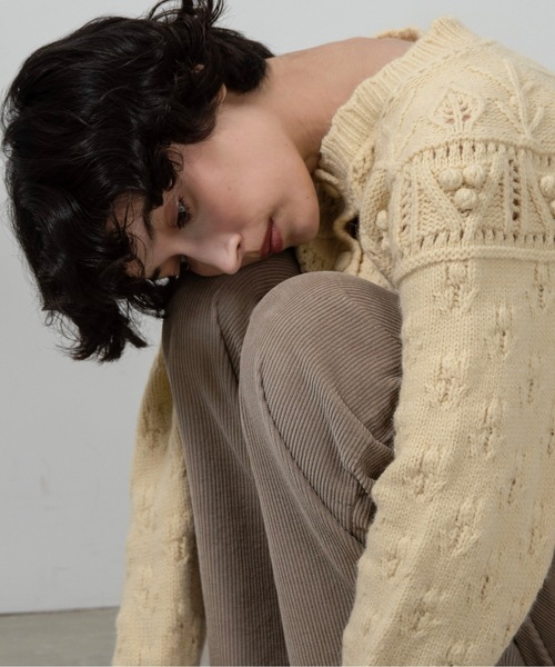 lawgy（ラウジー） カーディガン scallop collar cardigan