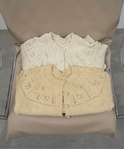 lawgy（ラウジー） カーディガン scallop collar cardigan