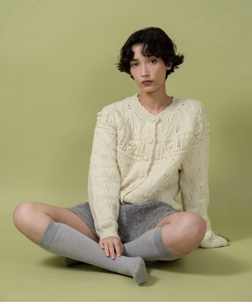 lawgy（ラウジー） カーディガン scallop collar cardigan