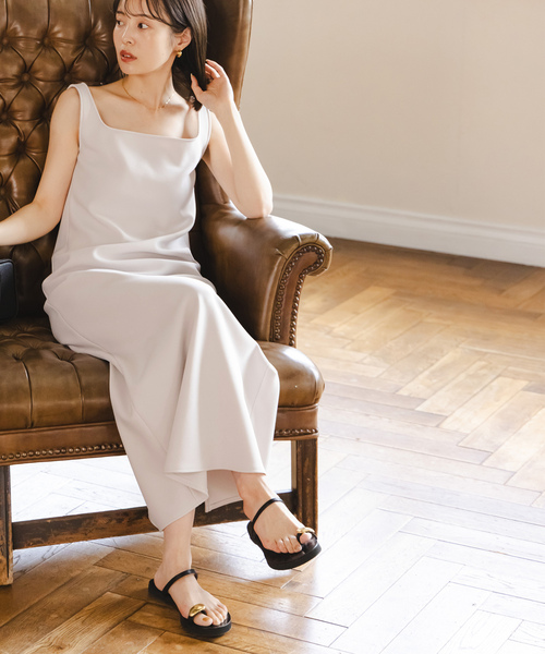 NOBLE（ノーブル） ノースリーブワンピース 36 ホワイト レディース
