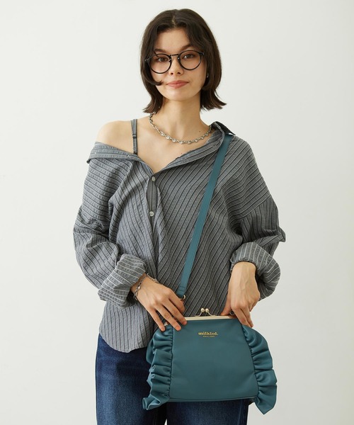 MILKFED.（ミルクフェド） ショルダーバッグ バッグ KISS LOCK RUFFLE