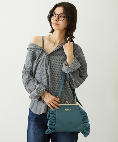 MILKFED.（ミルクフェド） ショルダーバッグ バッグ KISS LOCK RUFFLE