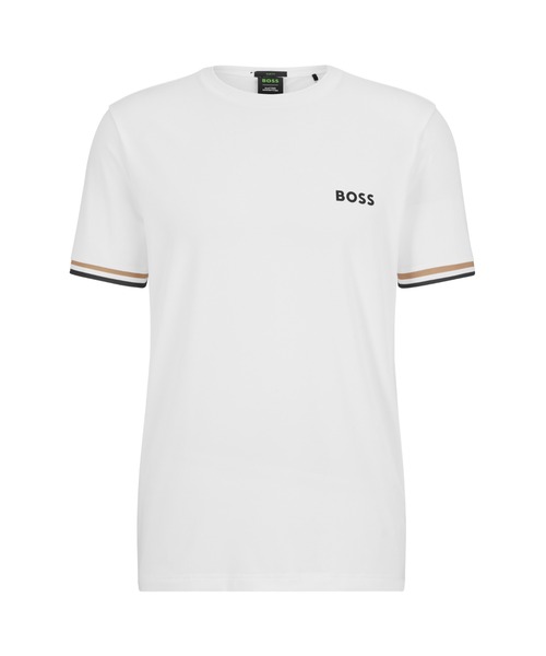 「BOSS」 半袖Tシャツ L ホワイト メンズの画像