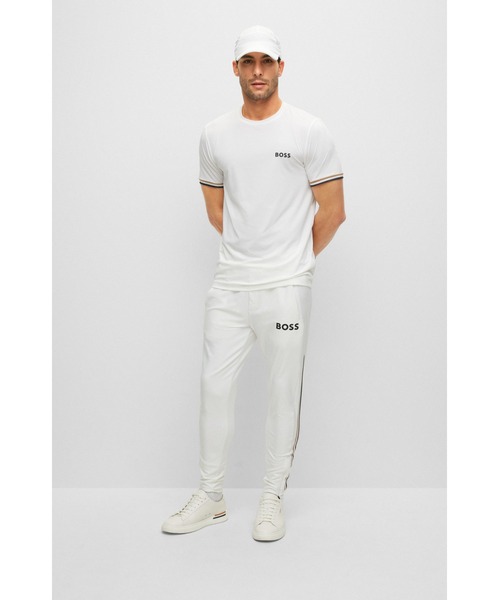 「BOSS」 半袖Tシャツ L ホワイト メンズの画像