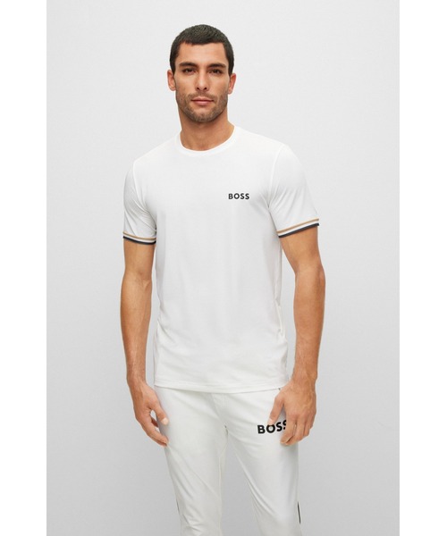 「BOSS」 半袖Tシャツ L ホワイト メンズの画像
