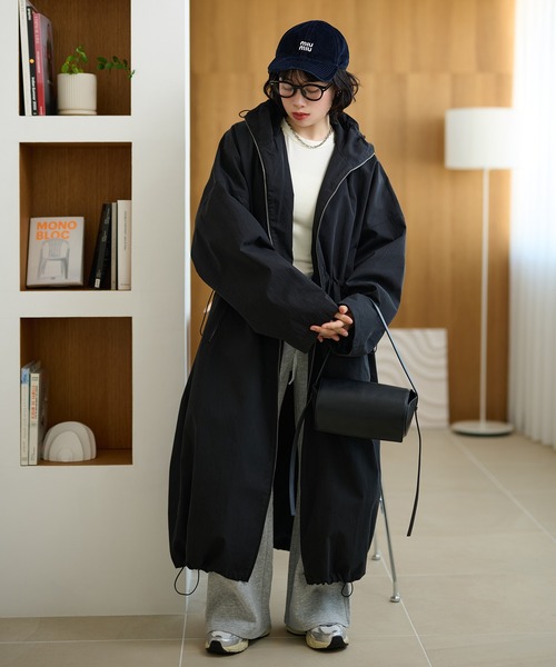 モッズコート コート double zip long mods coat /ボリュームダブル