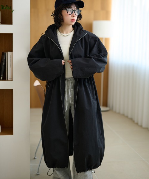 モッズコート コート double zip long mods coat /ボリュームダブル
