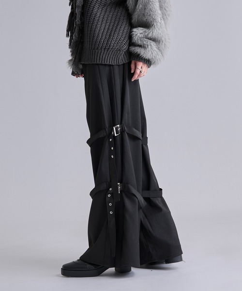 Ellno Loset（エルノロゼット） スラックス サイドプリーツダブル