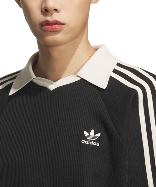adidas ワッフル ポロシャツ size L アディカラー クラシックス ワッフル ポロシャツ クレイストレータ