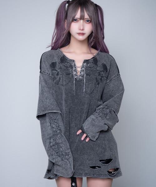 REFLEM（レフレム） tシャツ 「REFLEM/レフレム」グランジレイヤードL