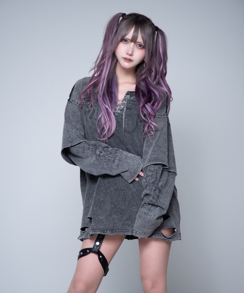 REFLEM（レフレム） tシャツ 「REFLEM/レフレム」グランジレイヤードL