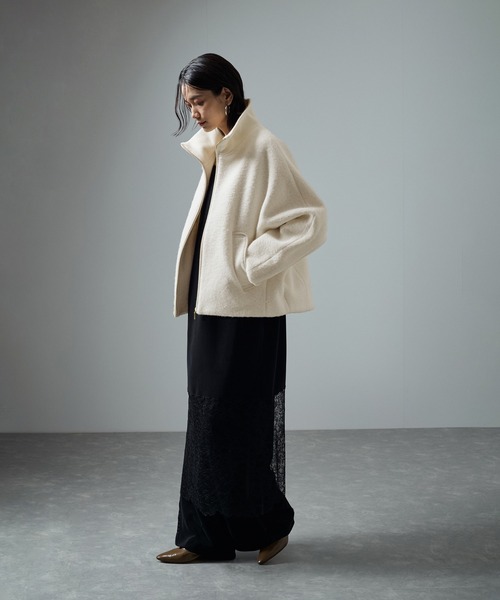 「SALON adam et rope'」 ブルゾン FREE オフホワイト レディース_画像3