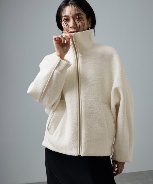 「SALON adam et rope'」 ブルゾン FREE オフホワイト レディース_画像7