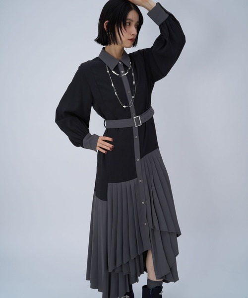 HARE（ハレ） ワンピース プリーツイレヘムワンピース : ZOZOTOWN