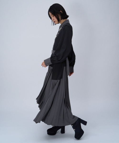 HARE（ハレ） ワンピース プリーツイレヘムワンピース : ZOZOTOWN