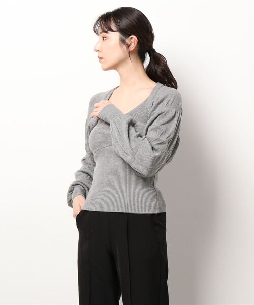 「EMODA」 ニットボレロ FREE ブラック レディース_画像2