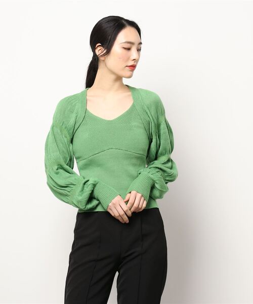 「EMODA」 ニットボレロ FREE ブラック レディース_画像3