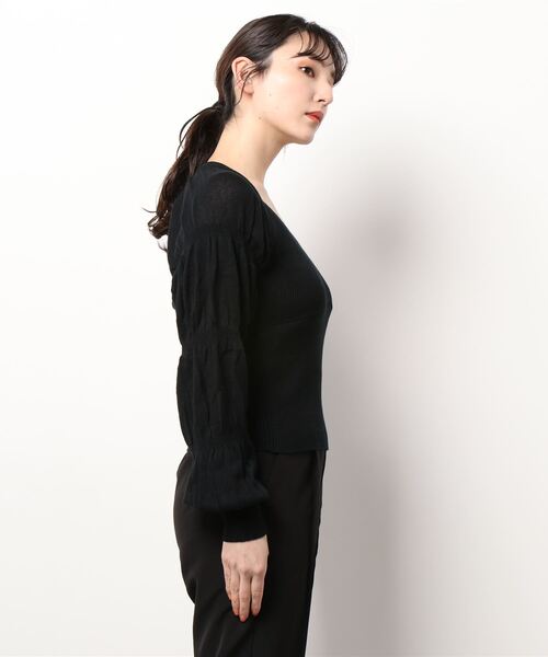 「EMODA」 ニットボレロ FREE ブラック レディース_画像4