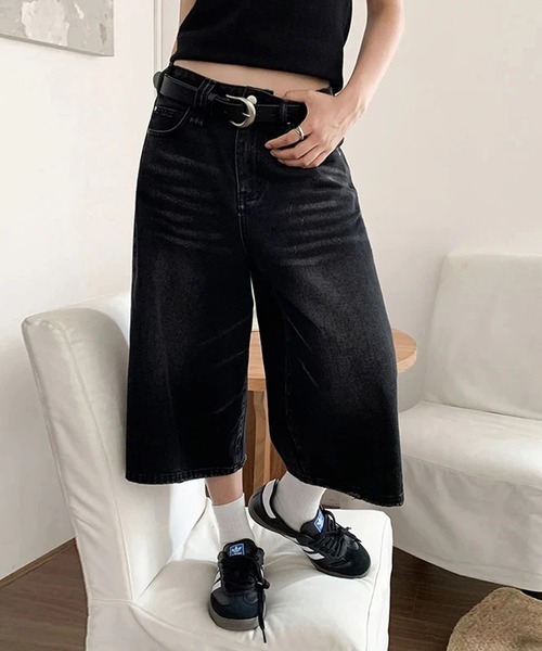 [MEMECLE] Denim брюки M черный женский 