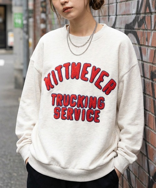 トレーナー スウェット 「83」カレッジロゴ サガラ刺繍 裏毛