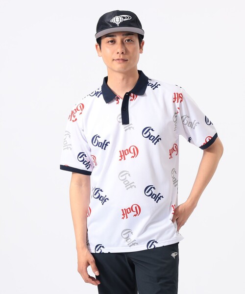 BEAMS GOLF（ビームス ゴルフ） ポロシャツ 半袖 ORANGE LABEL / 総柄