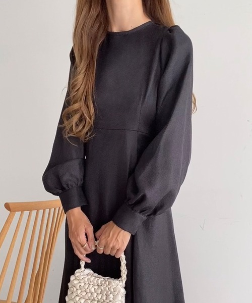 「FILLOU」 長袖ワンピース LARGE ブラウン レディース_画像2