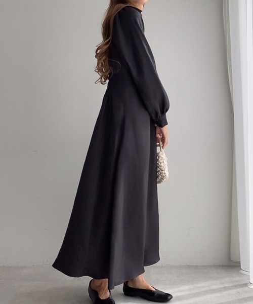 「FILLOU」 長袖ワンピース LARGE ブラウン レディース_画像5