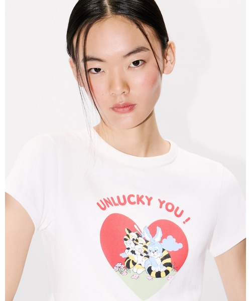 ケンゾー Tシャツ カットソー ロング丈 ロゴ コットン トップス レディース KENZO（ケンゾー） tシャツ 'KENZO Cartoon' ロング スリーブ コットン