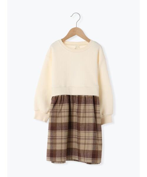 「Samansa Mos2 Lagom」 「KIDS」ドッキングワンピース 特(XL) キナリ キッズ_画像2