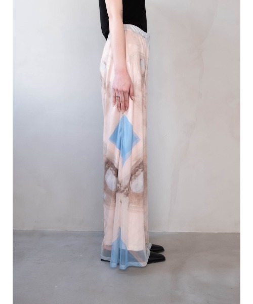 sahara（サハラ） パンツ Art Print Sheer Pants レディース