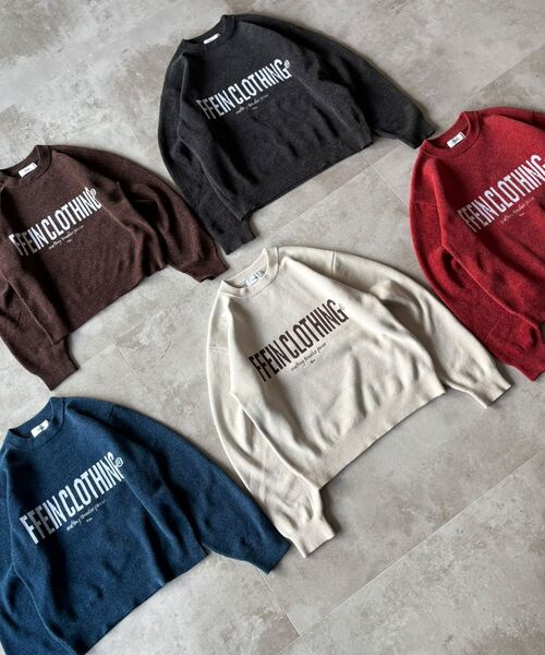 「FFEIN」 長袖ニット SMALL ブラウン メンズ_画像2