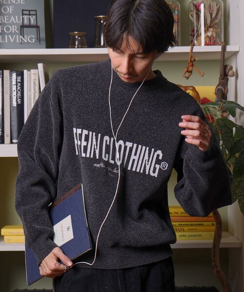 「FFEIN」 長袖ニット SMALL ブラウン メンズ_画像4