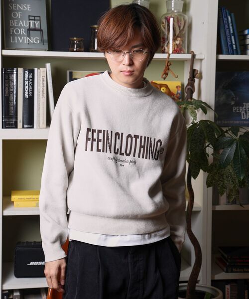 「FFEIN」 長袖ニット SMALL ブラウン メンズ_画像9