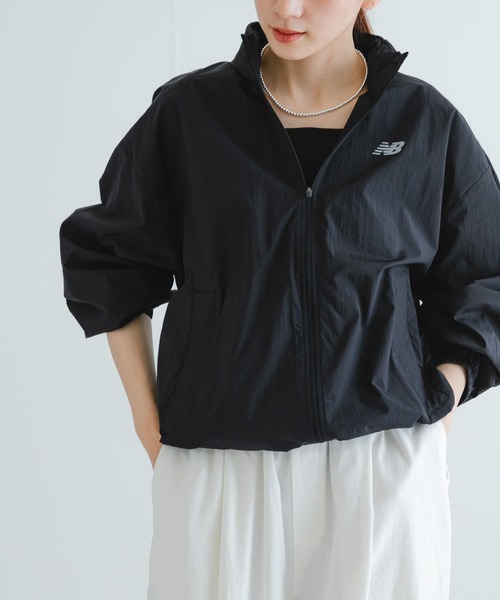 「New Balance」 ナイロンブルゾン MEDIUM ブラック レディースの画像