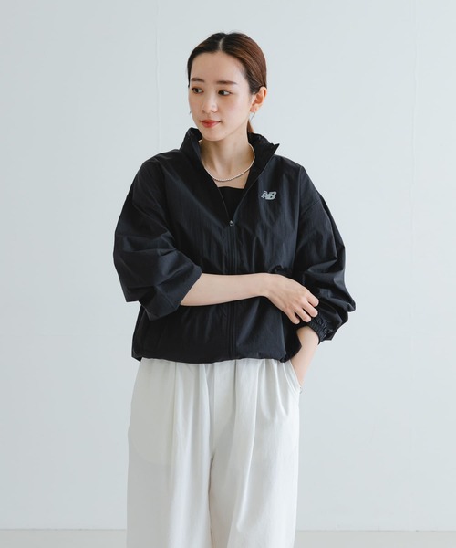 「New Balance」 ナイロンブルゾン MEDIUM ブラック レディースの画像