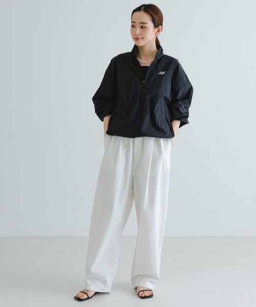 「New Balance」 ナイロンブルゾン MEDIUM ブラック レディースの画像