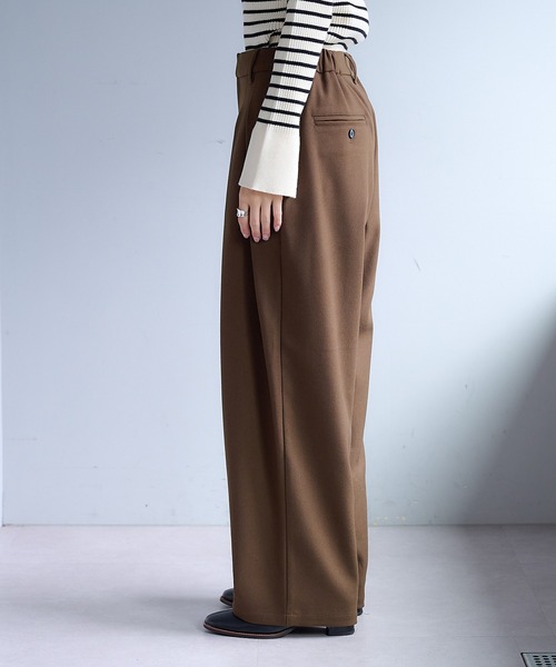「PUAL CE CIN」 スラックス LARGE ベージュ レディースの画像