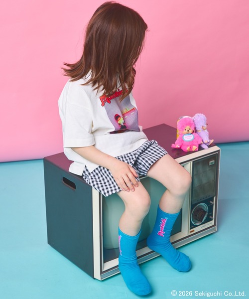 pairmanon（ペアマノン） 靴下 「モンチッチ」ユニセックス 配色ロゴ