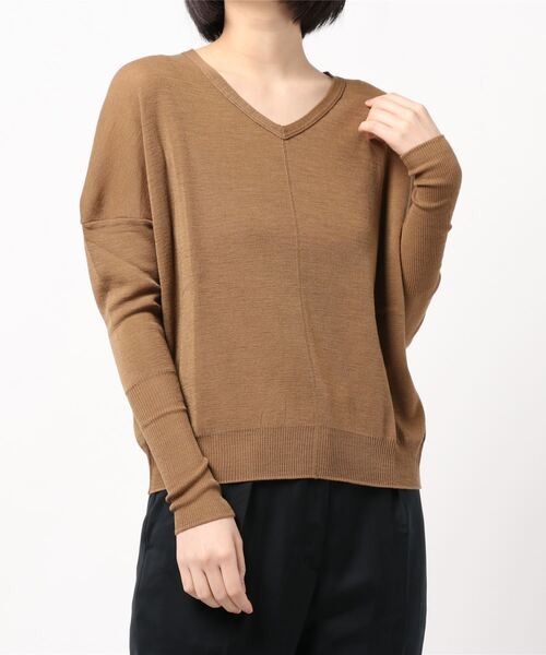 「ZUCCa」 長袖ニット M size ネイビー レディース_画像2