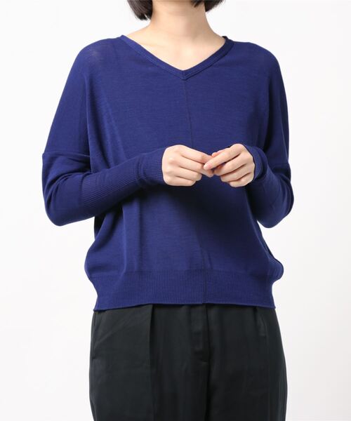 「ZUCCa」 長袖ニット M size ネイビー レディース_画像9