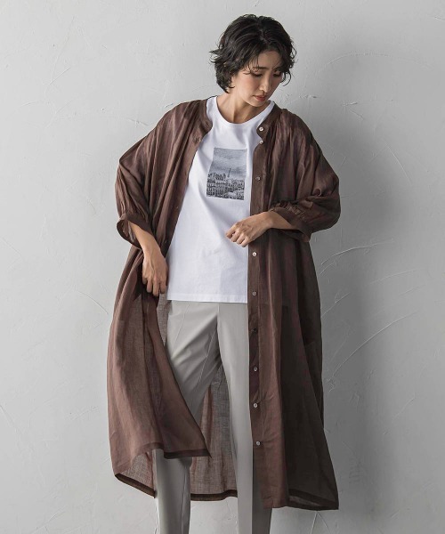la.f（ラ・エフ） シャツワンピース 入学式 卒業式 シアーラミー