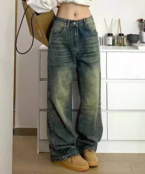 「shameless」 デニムパンツ M ブルー レディース_画像3