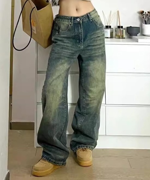 「shameless」 デニムパンツ M ブルー レディース_画像4