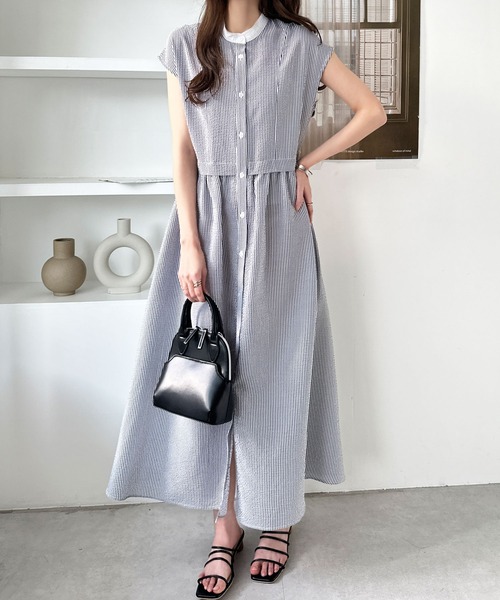 「GeeRA」 半袖ワンピース MEDIUM ベージュ レディース_画像4