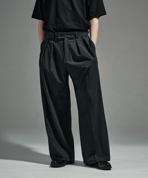 WETTEMPT スラックス WOOL BLEND 2 TUCK SLACKS / ウールブレンド2