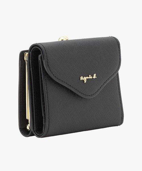 agnes b.（アニエスベー） 財布 レザー 三つ折りがま口 ミニ